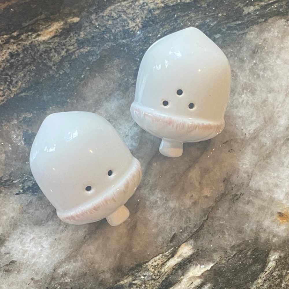 Fall Acorns cream/white Ceramic Salt and Pepper Shakers